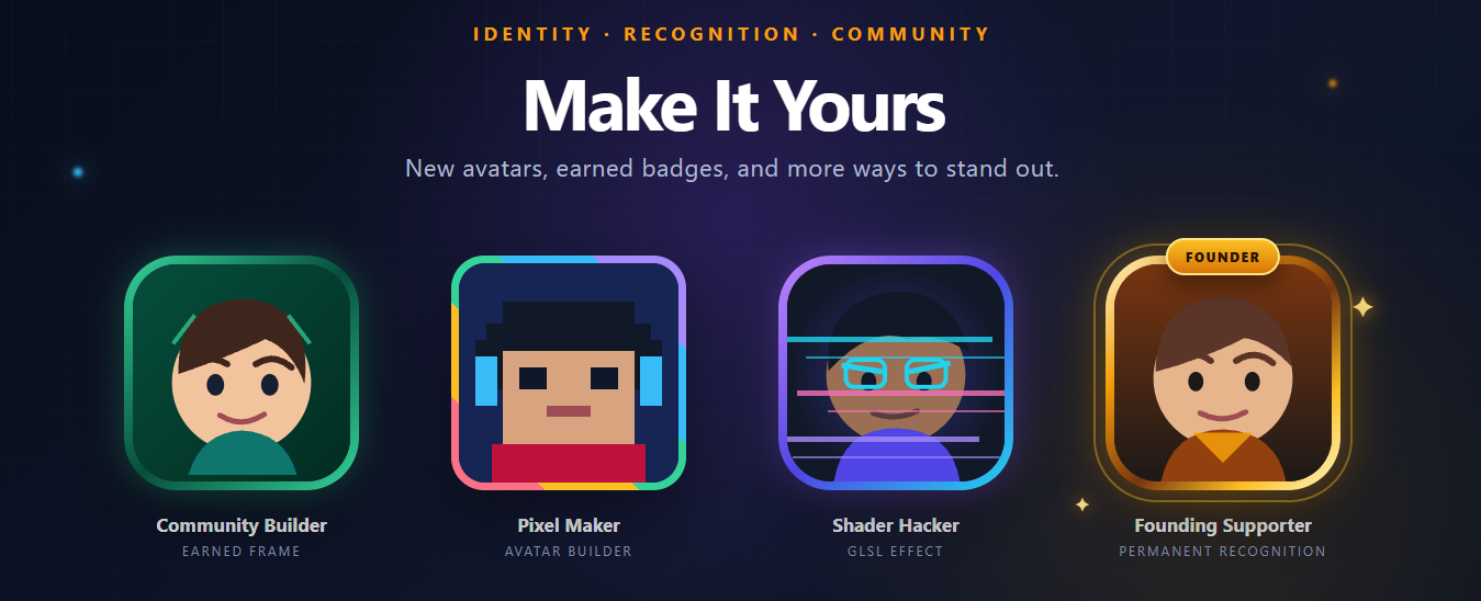 Make GameDev.net Yours: Avatars, Badges, and Founding Supporters