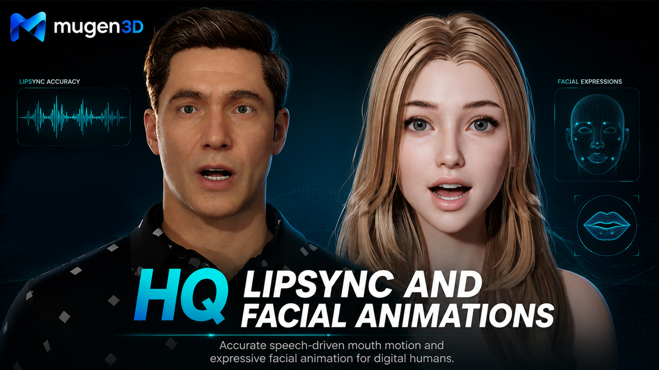 SumeruAI AudioToFace: 3D Lip Sync for Unreal Engine and Unity