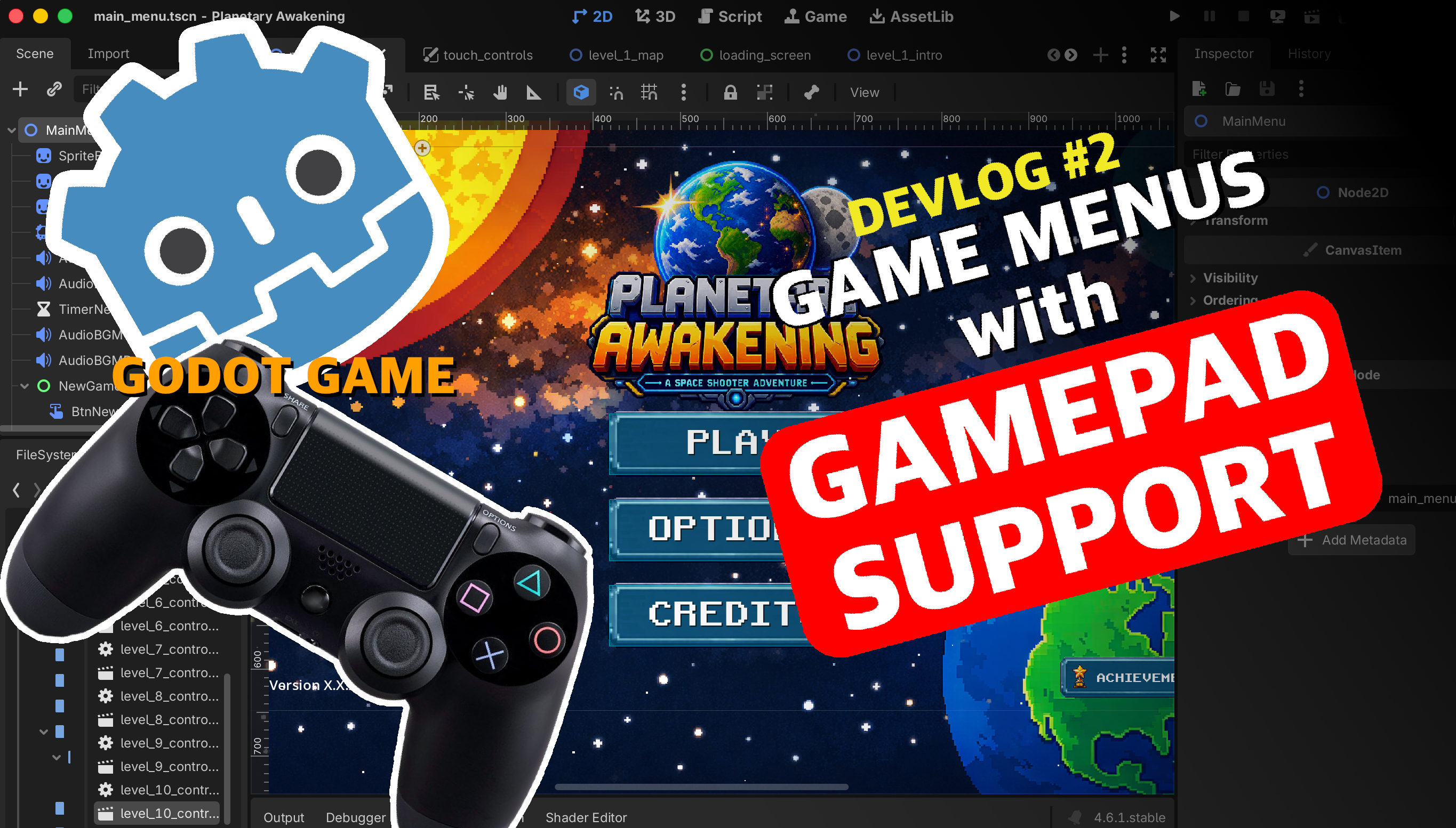 Implementing Gamepad support for Menus | Planetary Awakening | Devlog #2