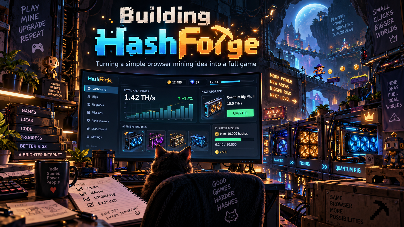 Building HashForge: Turning a Simple Browser Mining Idea Into a Full Game