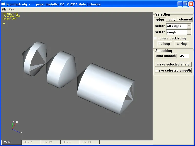 Paper Modeller 04 with unclear goals
