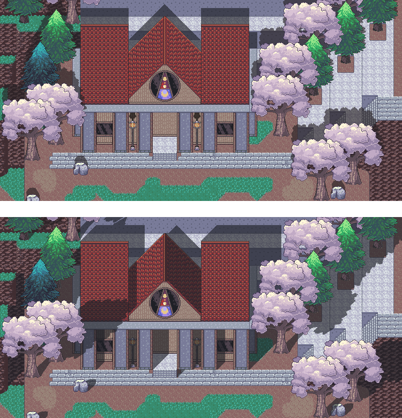 HeratisRPG- Whiteleaf Library in Afternoon and Evening