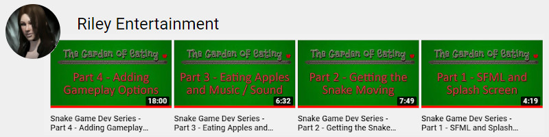 Snake - Game Dev Series on Youtube