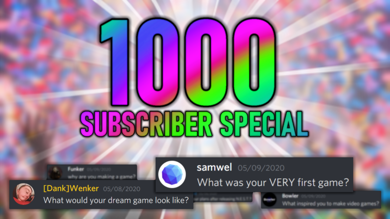 What was my first game? What inspired me to make games? Answering questions for my 1000 sub special!