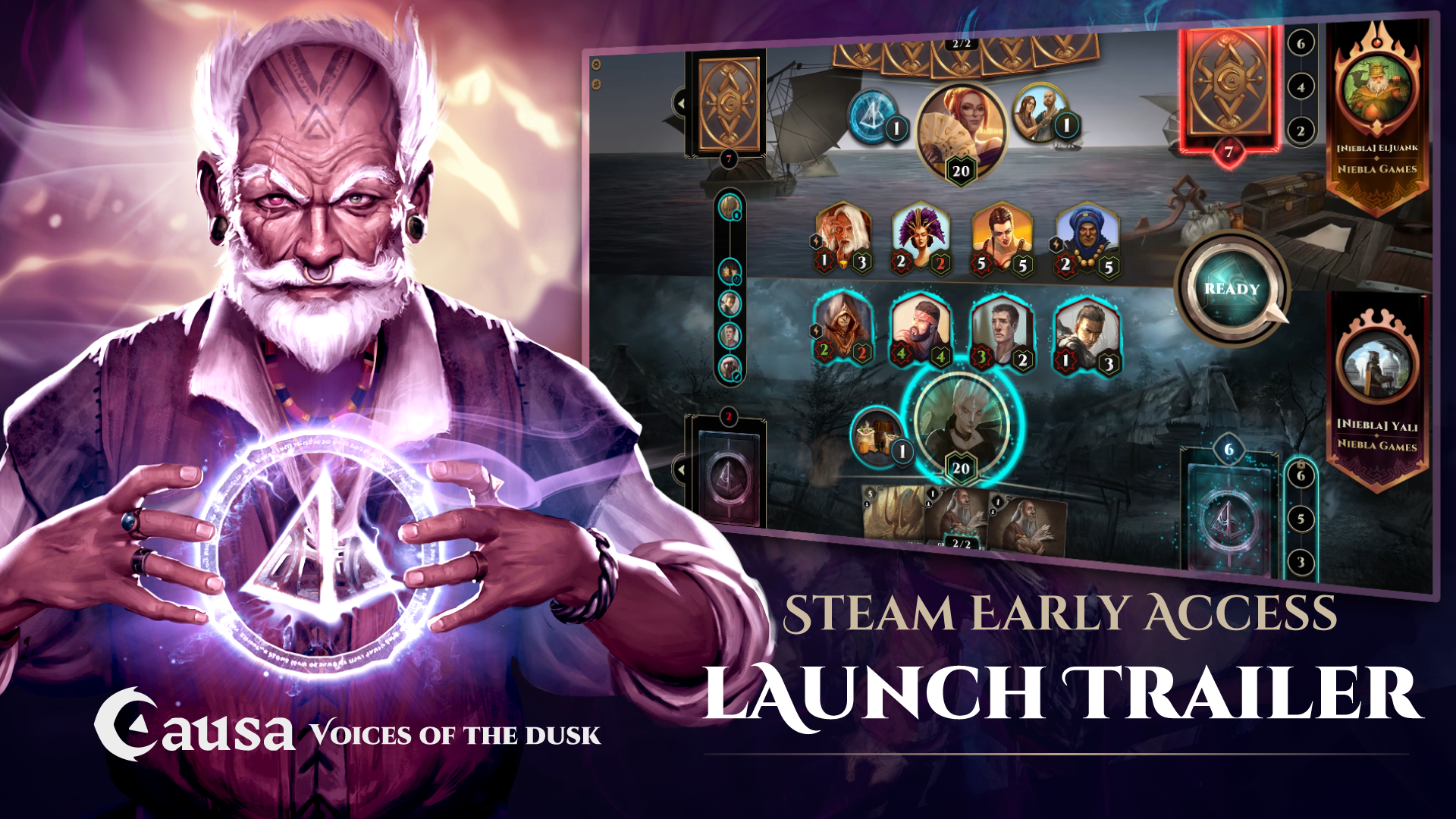 The indie strategy card game Causa, Voices of the Dusk is coming to Steam Early Access on May 26th!