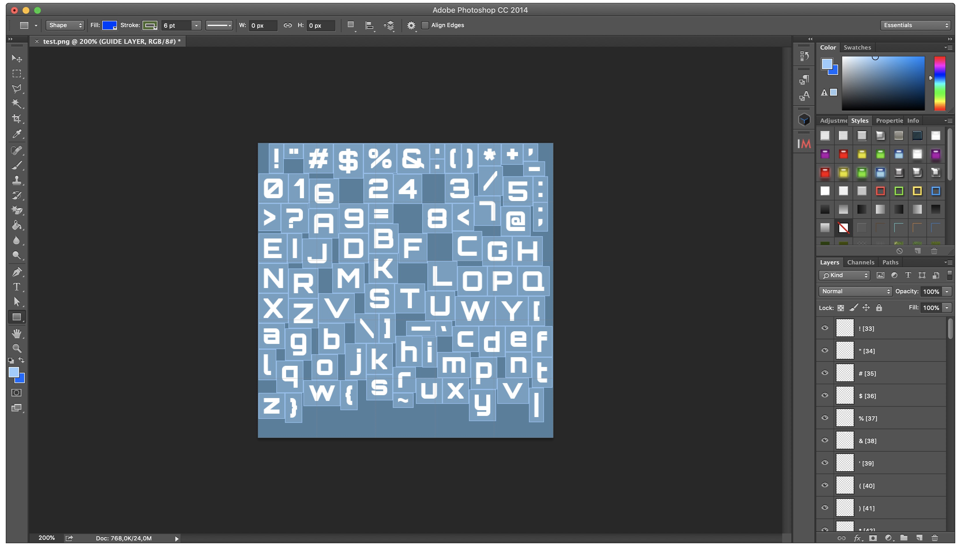 Custom bitmap fonts with freetypegl and Photoshop (styles)