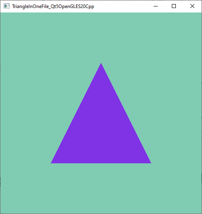 Triangle in OpenGL ES 2.0 (Qt5 C++, PyQt5) and WebGL 1.0 (TypeScript) for Desktop and Android