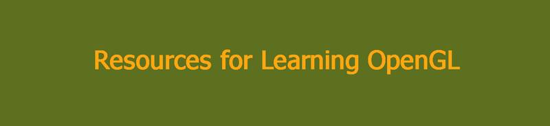 Resources for Learning OpenGL and WebGL