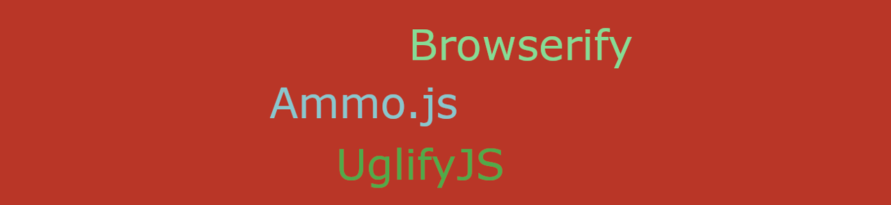 Set Up Ammo.js with Browserify (Ammo.js is a port of Bullet Physics Engine to JS)