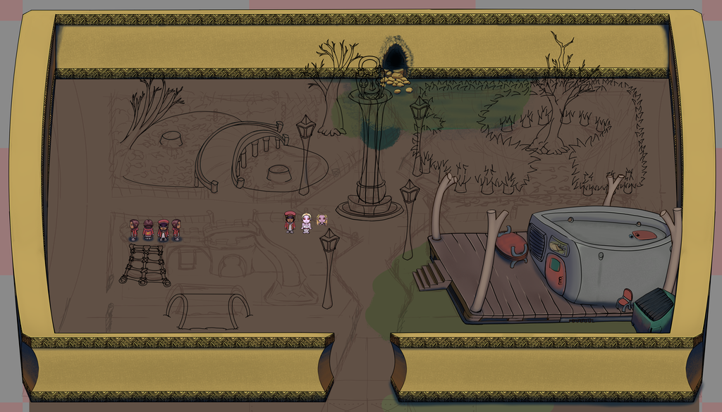 Finished most of the outlines for the park by Ioannis Mironenko