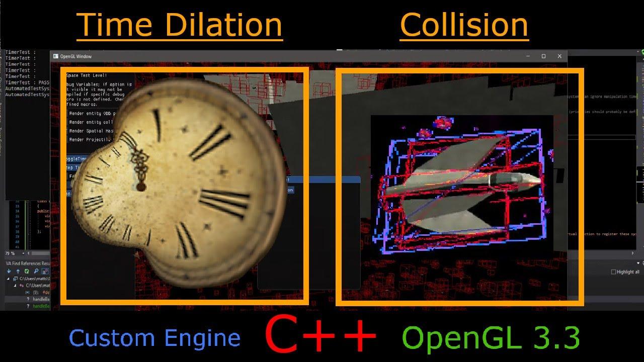 DevBlog 6 - Implementing slow motion and collision in my custom engine.