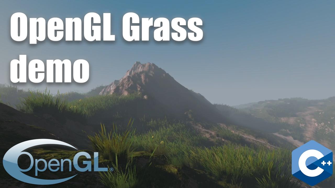 OpenGL grass on a windy day (video)