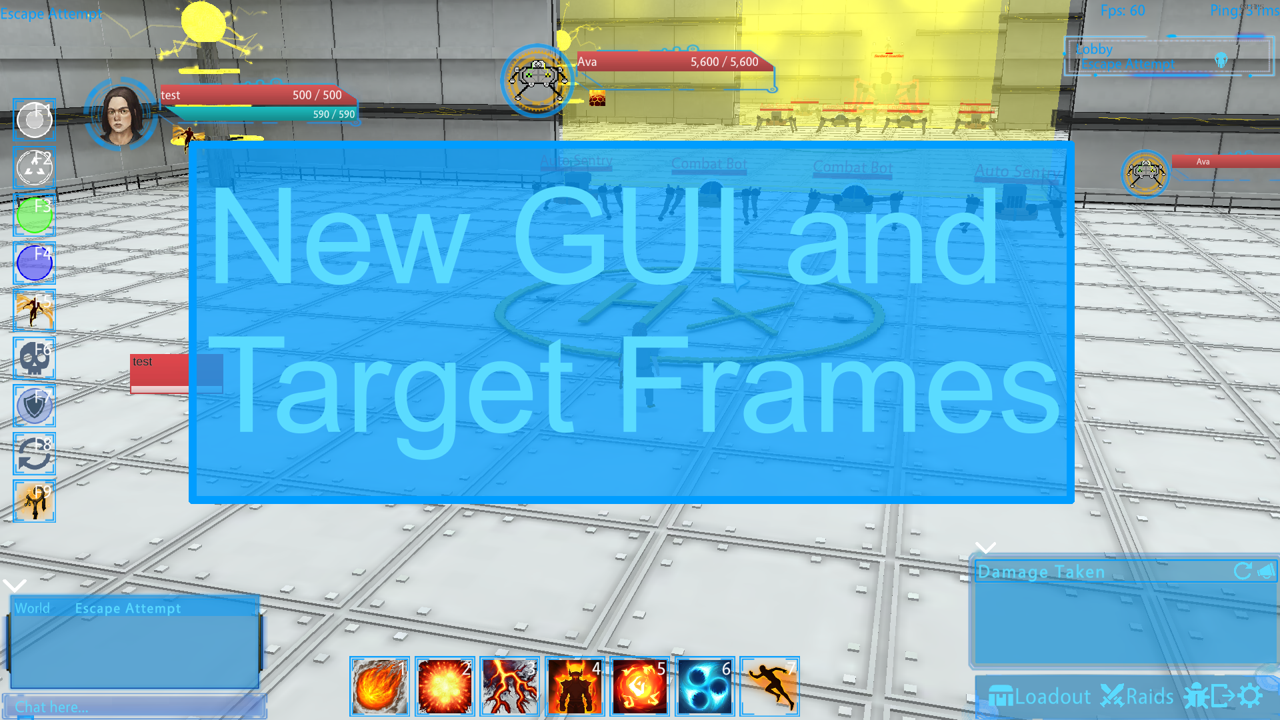 New GUI and target zone visibility