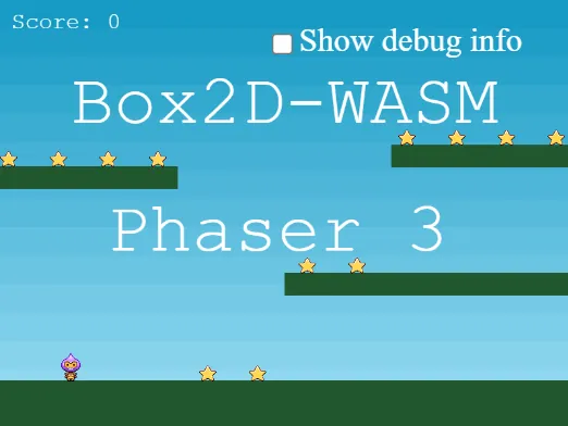 I have replaced Arcade Physics with Box2D-WASM in the “Making your first Phaser 3 game