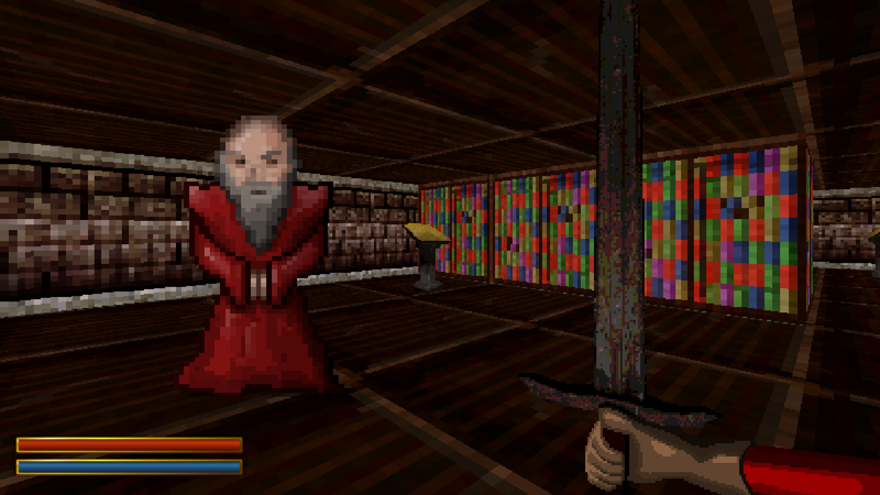 A screenshot that shows the old, colorful version of the bookshelves.