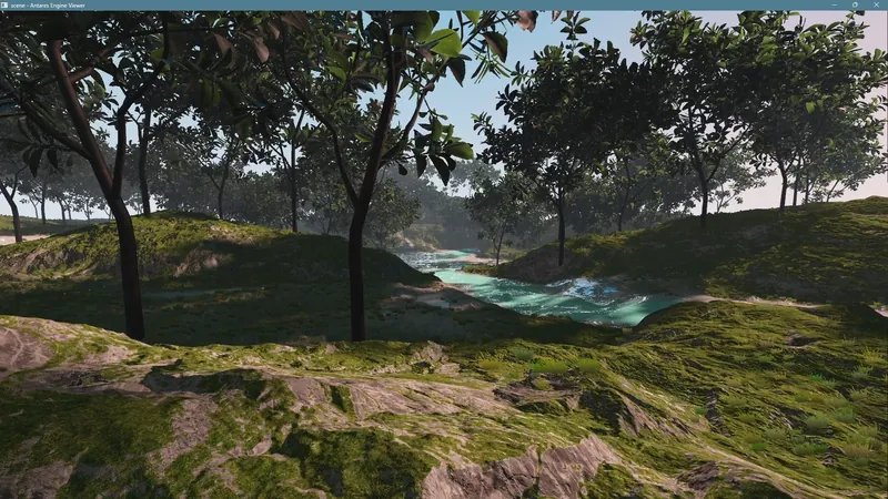OpenGL procedural terrain - a walk in the forest