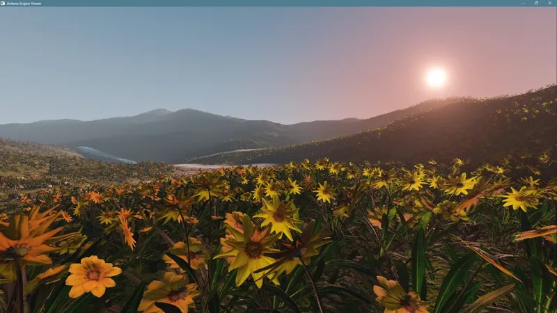 OpenGL procedural terrain - a bit of flowers