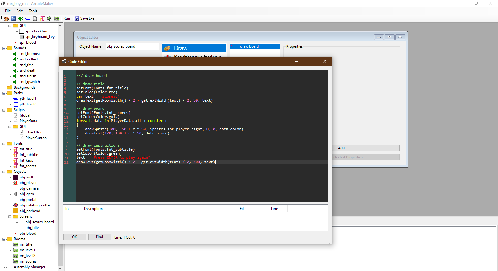 Code editor