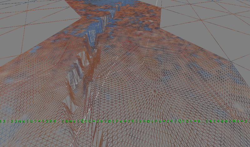 Snow trails using tessellation