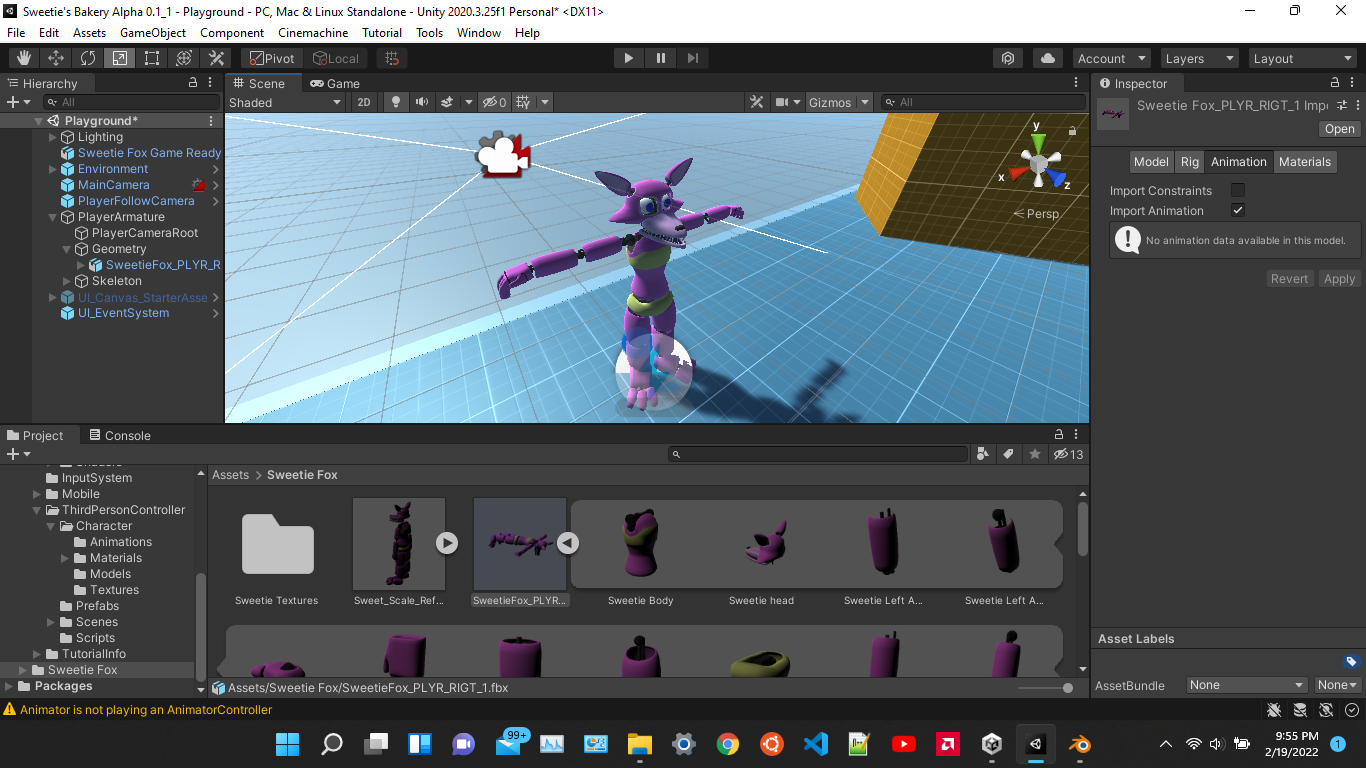 Unity 3rd Person Problems with model. Please help.