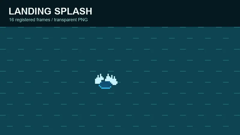 Animated preview of top-down water interaction VFX