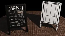 Restaurant advertising menu board - Polish Menu and Polygon Version