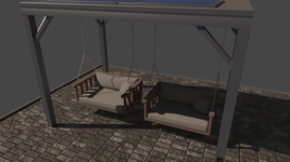 Swing with solar panels