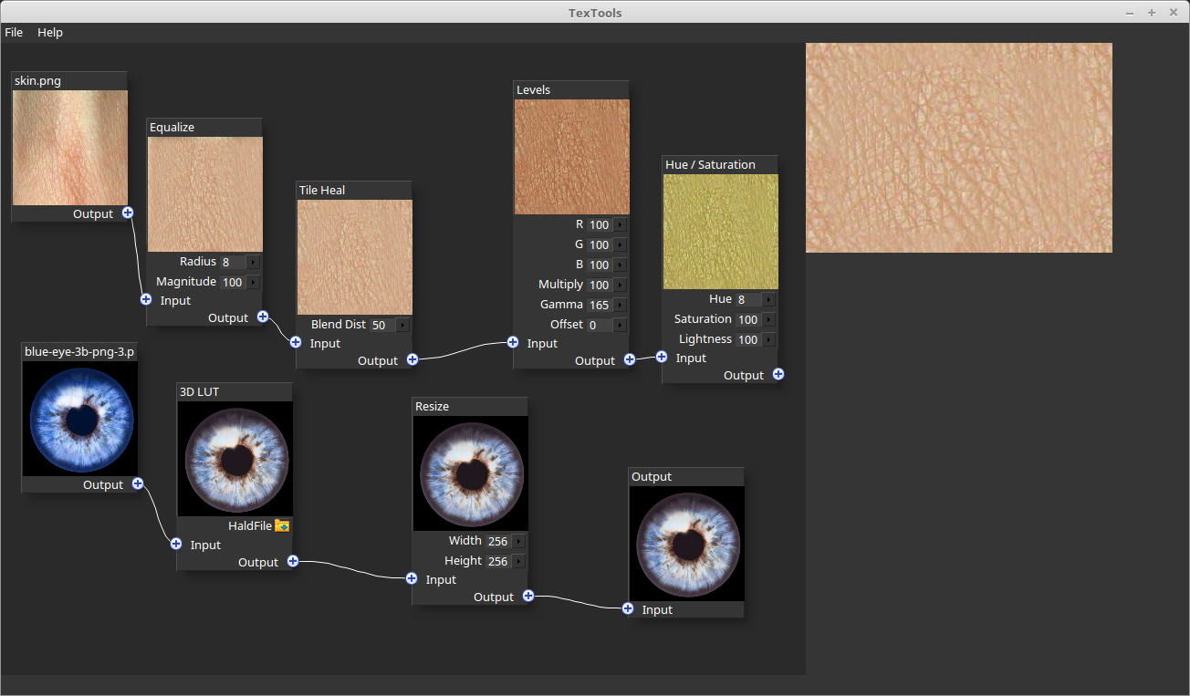 Texture Tools progress - 3D LUTs, heal tiling