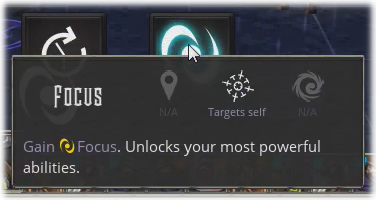 A slightly elaborated description: 'Gain focus. Unlocks your most powerful abilities'