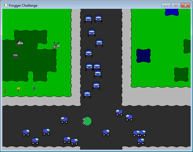 Frogger Challenge - Frog's Challenging Journey