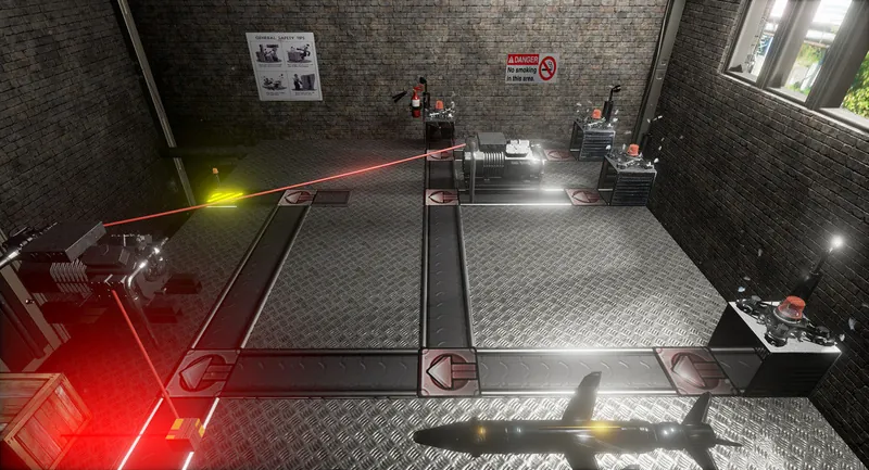 Powered actors, laser tripwires, and simulating simple electrical connections