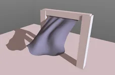 Real Time Cloth Simulation with B-spline Surfaces