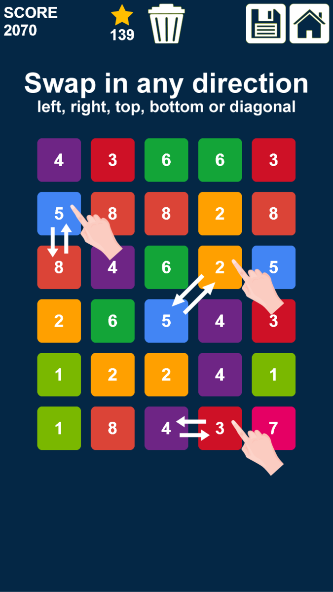 Swap n Merge Numbers: Match 3 Puzzle - GameDev.net