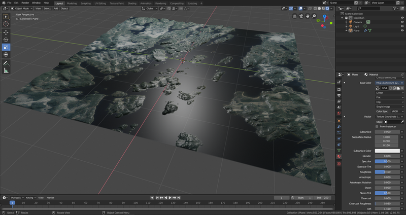 Preview 3D map from an angle.