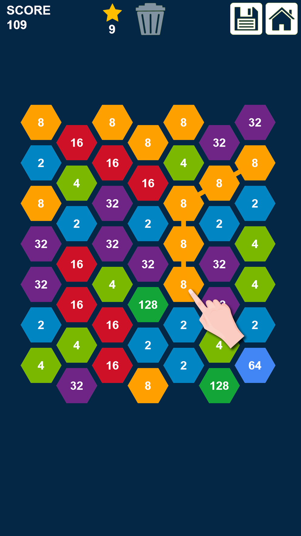Hexa Games Hexagon Number Puzzles Collection