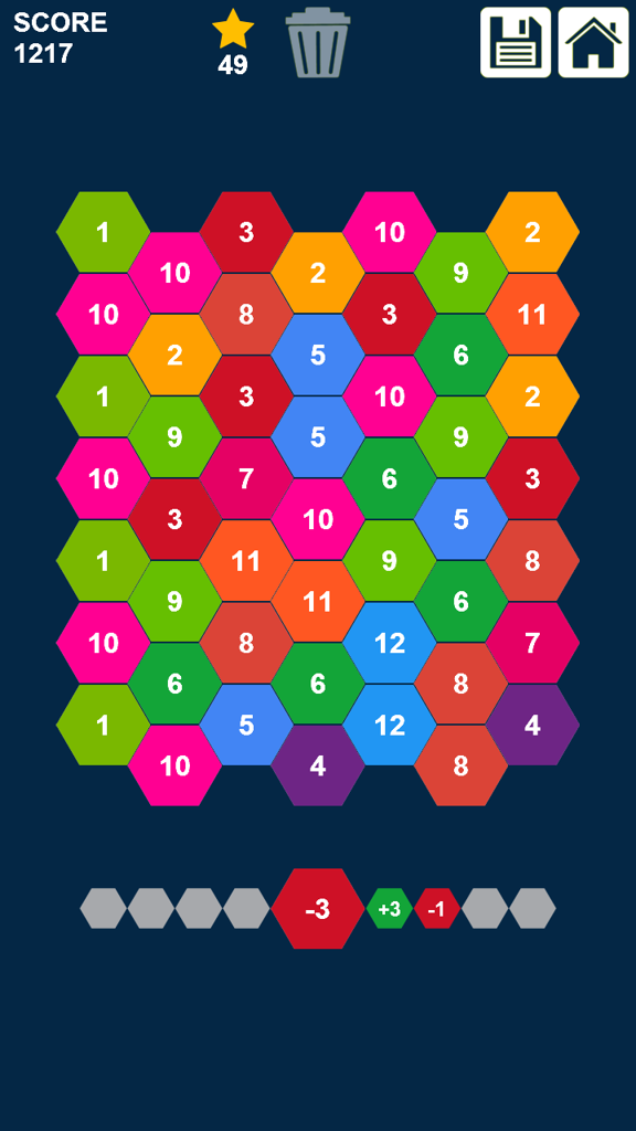 Hexagons: Drag and Merge Numbers - GameDev.net