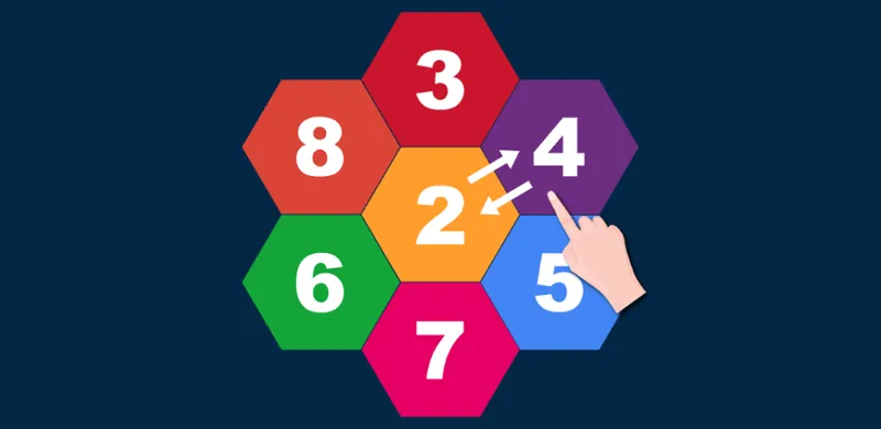 Hexagons: Swap and Merge Numbers