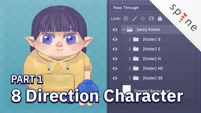 Spine 8 Direction Character | Part 1 – Photoshop