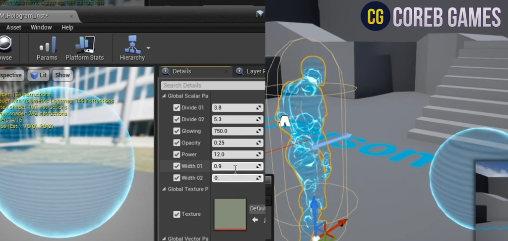 (Free Tutorial) UE4 How to make Hologram Effects l Unreal Engine 4.26