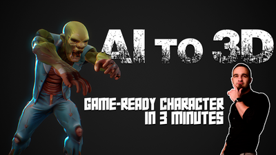 Ai image to 3D Game ready model and animation in 3 minutes